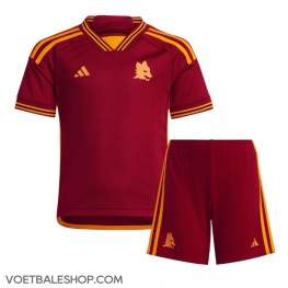 AS Roma Thuis tenue Kids 2023-24 Korte Mouw (+ Korte broeken)